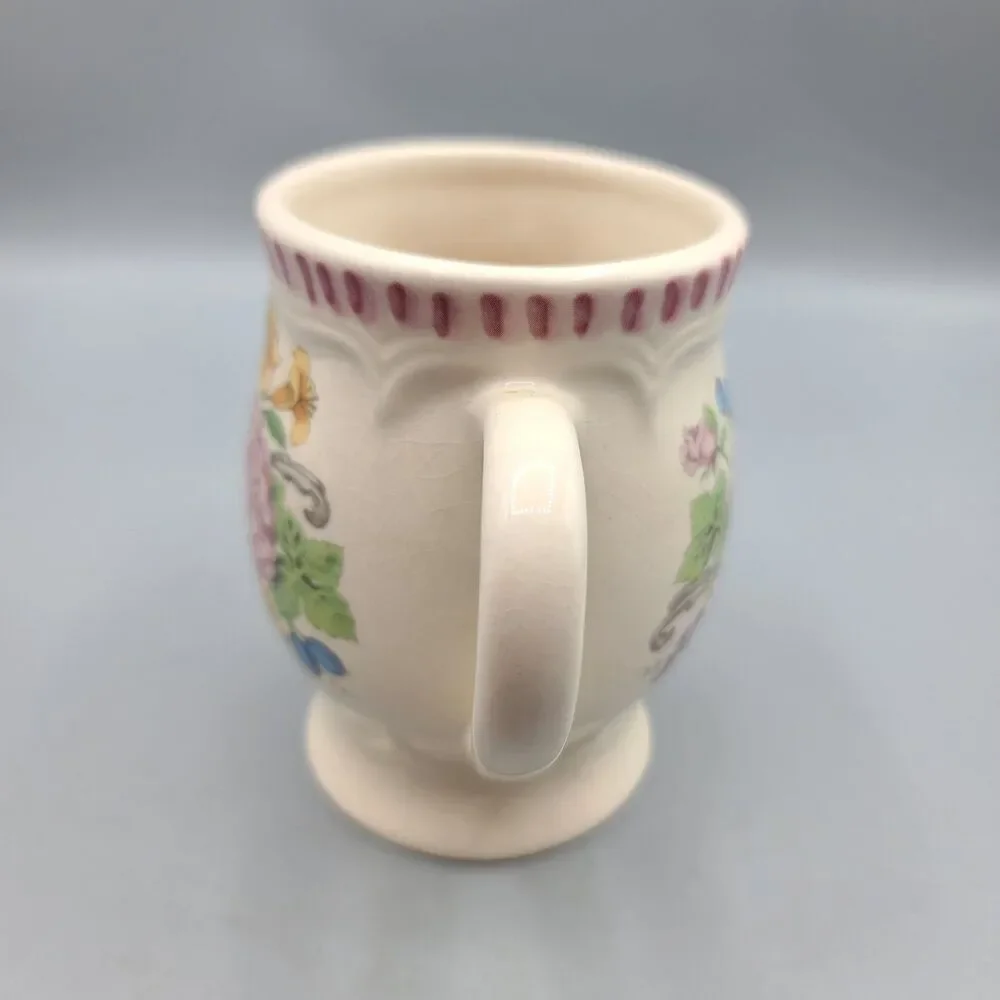 Himark Ceramic Floral Fruit Coffee Tea Mugs Vintage Set Of 2